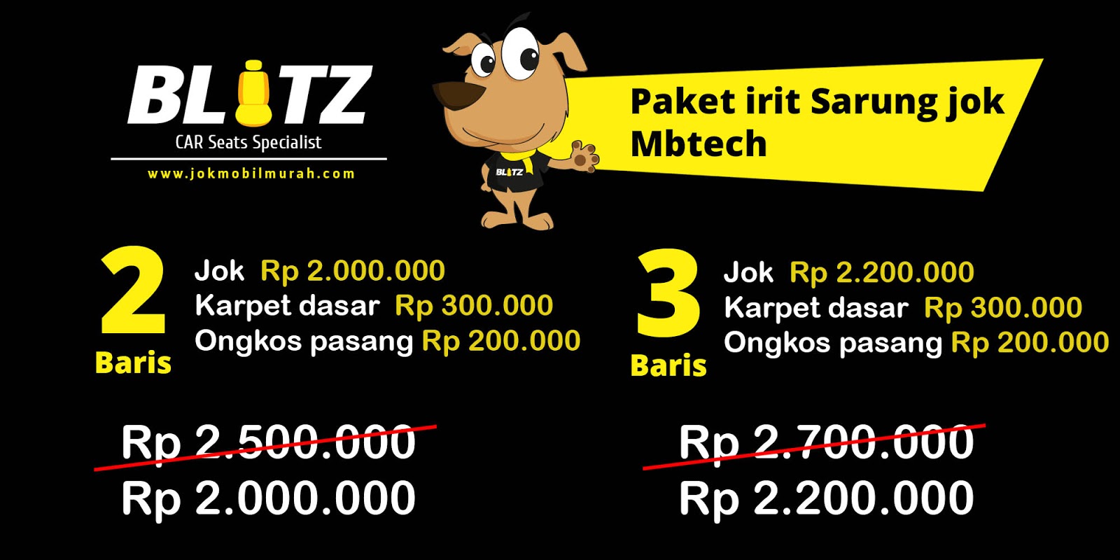 Paket sarung jok mobil mbtech