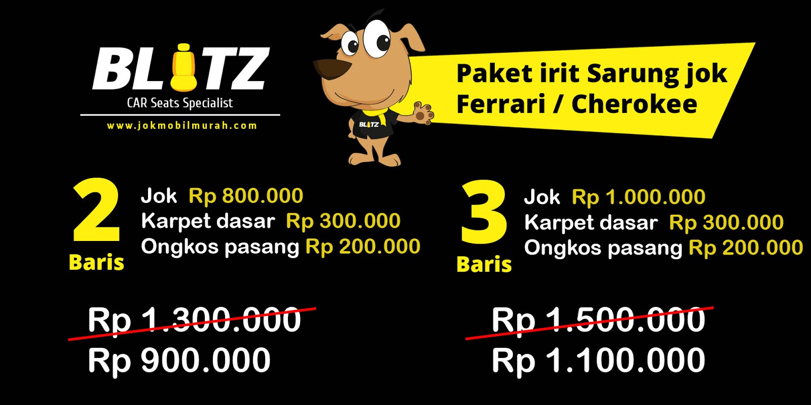 Paket sarung jok mobil ferrari